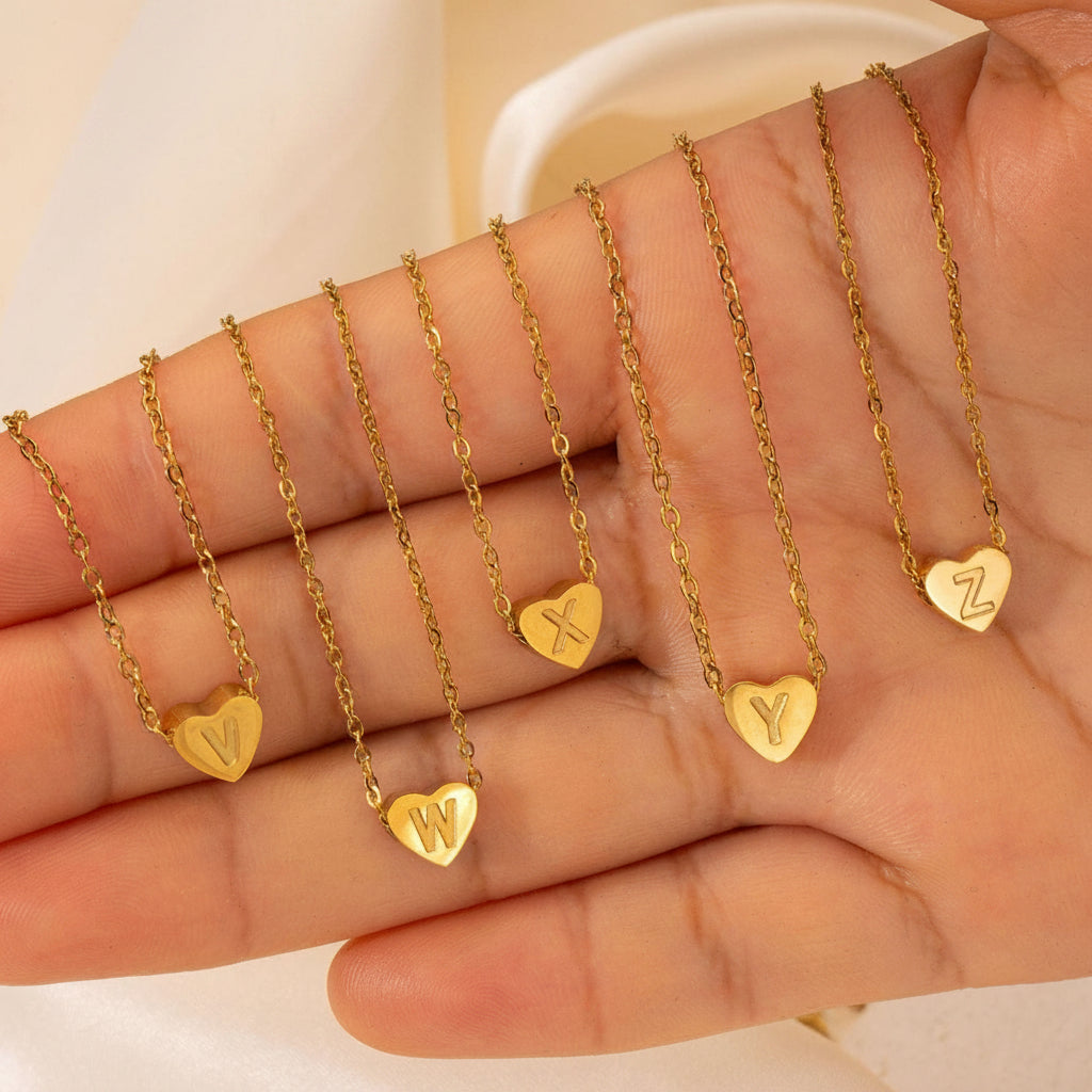 Heart Customized Letter Locket Necklace