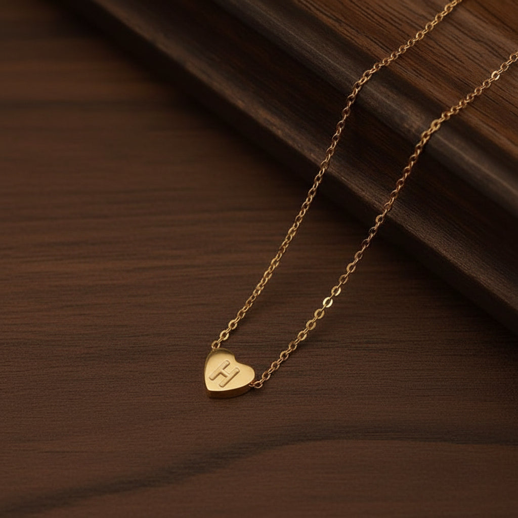 Heart Customized Letter Locket Necklace
