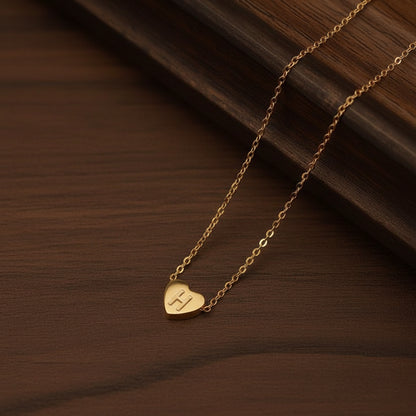 Heart Customized Letter Locket Necklace