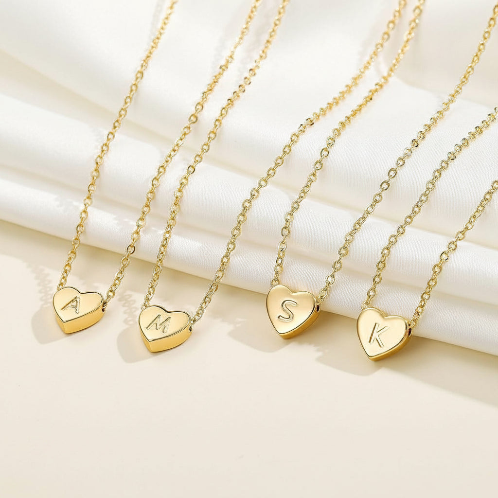 Heart Customized Letter Locket Necklace