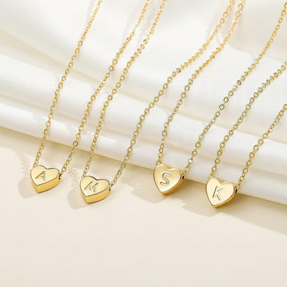 Heart Customized Letter Locket Necklace