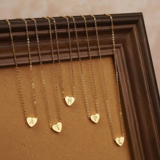 Heart Customized Letter Locket Necklace