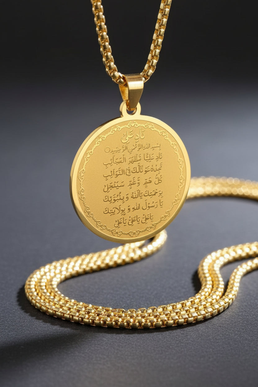 Nad-e-Ali Locket – Premium Stainless Steel Islamic Pendant