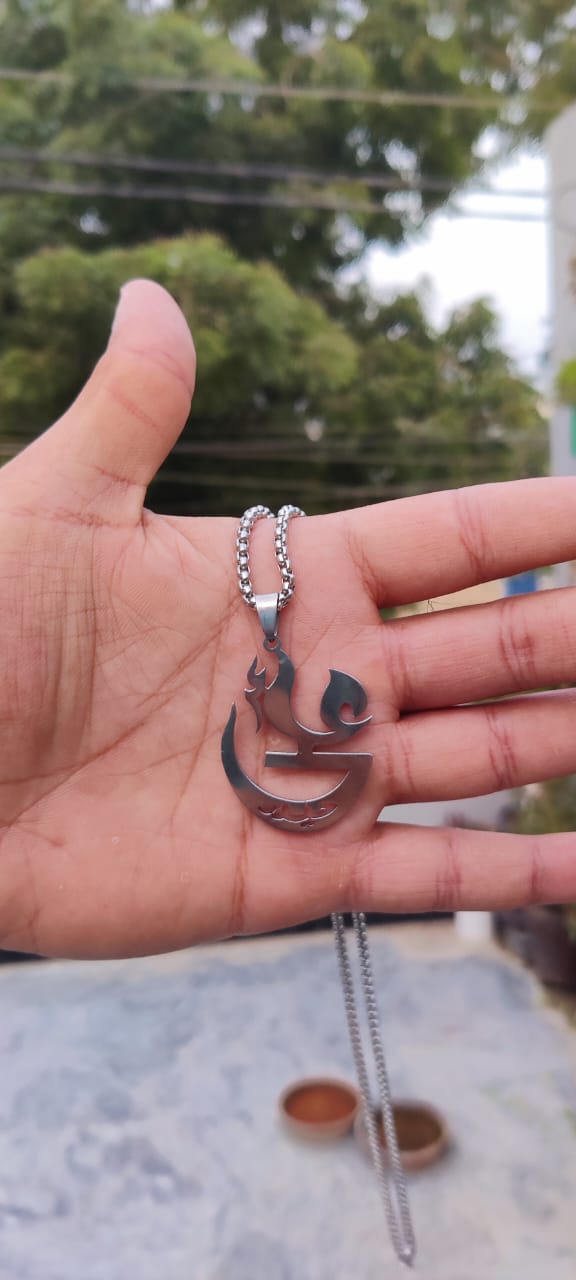 Moula Ali (A.S.) Pendant with Chain – Silver Stainless Steel Necklace