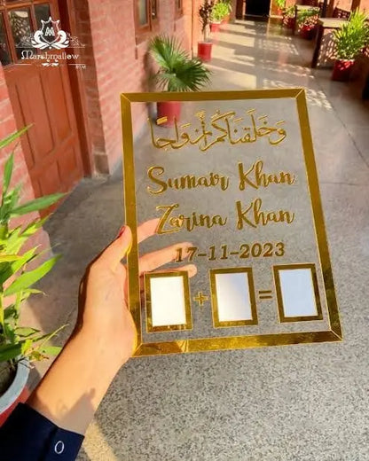 Customise Acrylic Nikkah Thumb Frame