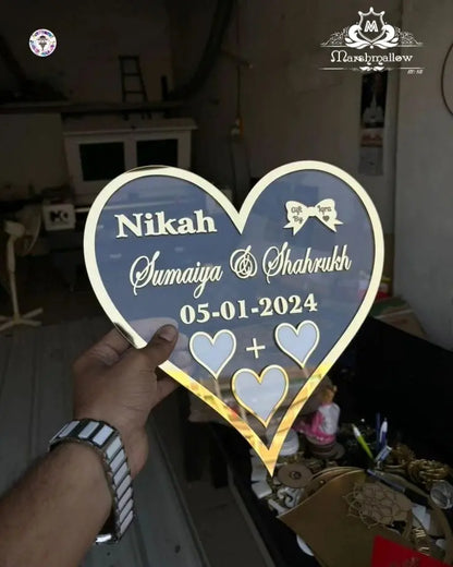 Customise Acrylic Nikkah Thumb Frame