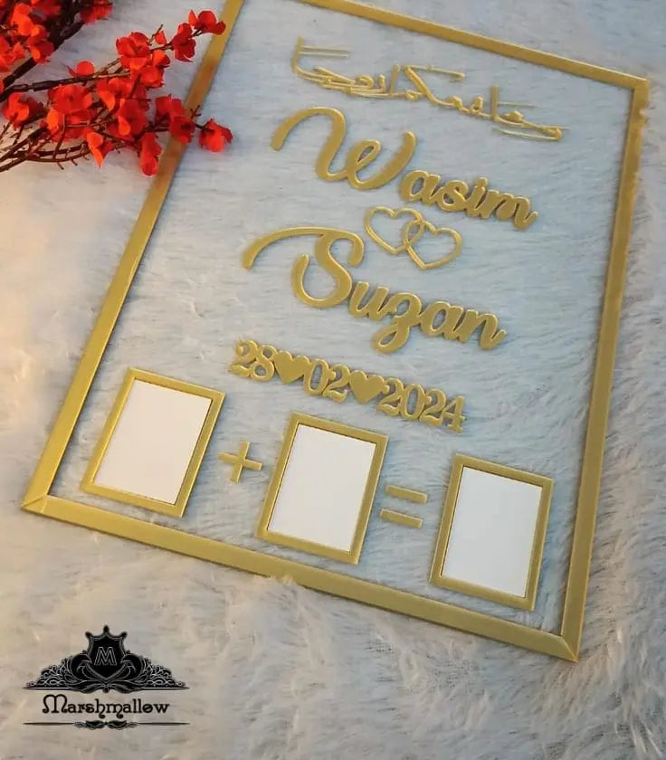 Customise Acrylic Nikkah Thumb Frame