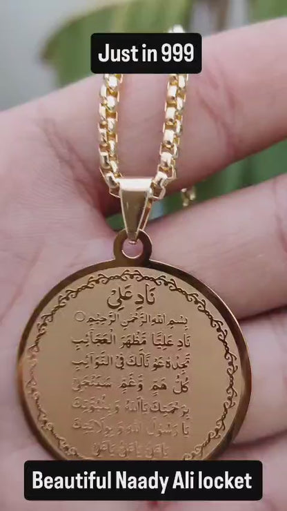Nad-e-Ali Locket – Premium Stainless Steel Islamic Pendant